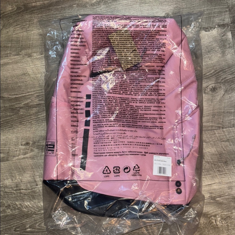Chic Pink Backpack with Black Accents